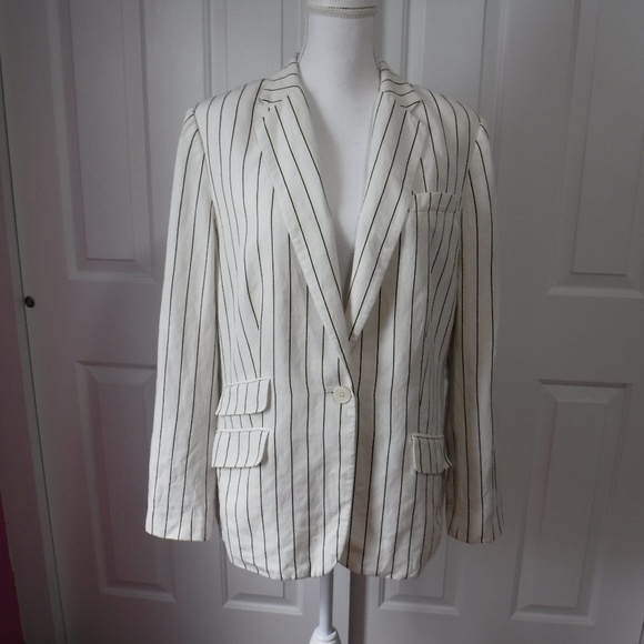 Ralph Lauren Jackets & Blazers - Lauren Ralph Lauren Blazer Linen Blend 16 Striped